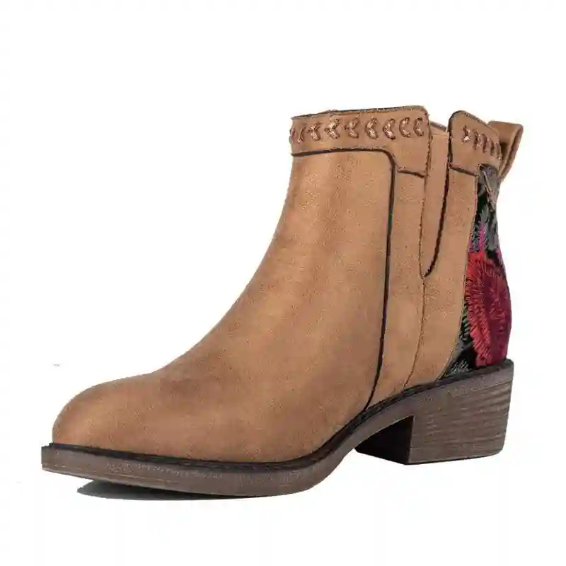 Boho Floral Camel Boots - Image 3