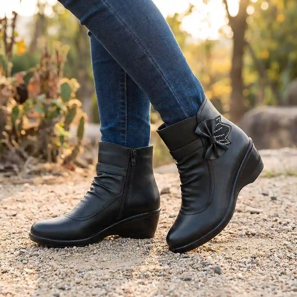 Boho Leather Mid-Boots - Image 3