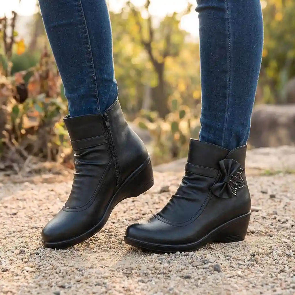 Boho Leather Mid-Boots - Image 4